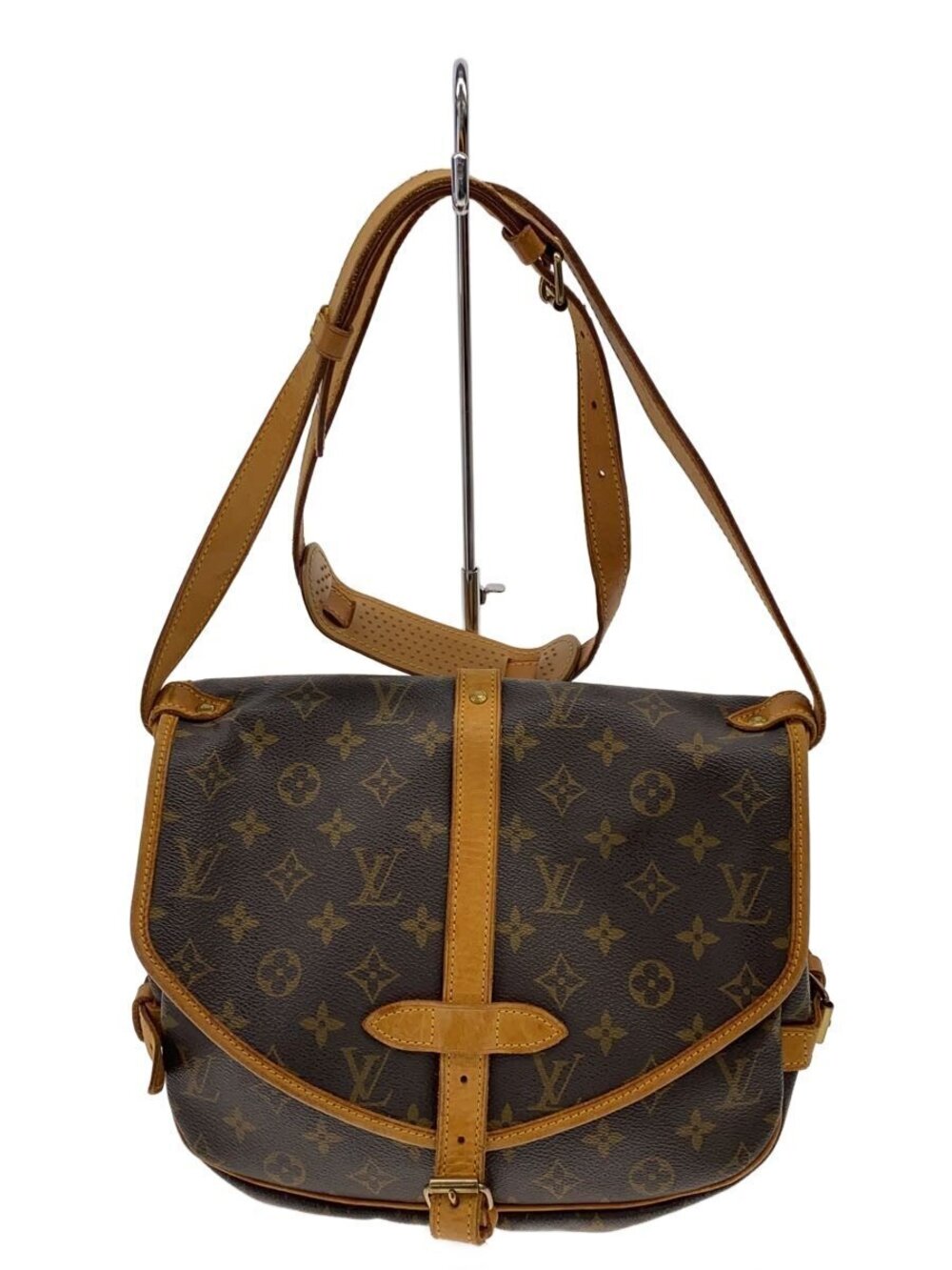 LOUIS VUITTON Saumur Canvas Brown